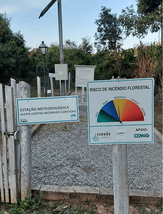 Painel meteorológico e indicador de risco de incêndio florestal