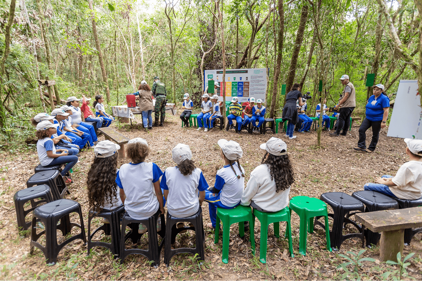 Trilha interpretativa na mata do CREADS